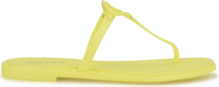 Nine West Women's Dacota T-Strap Square Toe Flat Sandals - Image 7