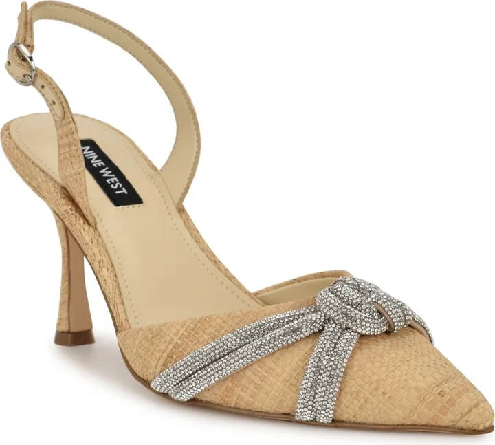 Nine West Women's Deby Embellished Slingback Stiletto Pumps