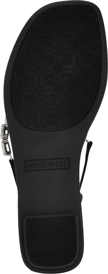 Nine West Women's Dynasti Embellished T-Strap Flat Sandals - Image 5
