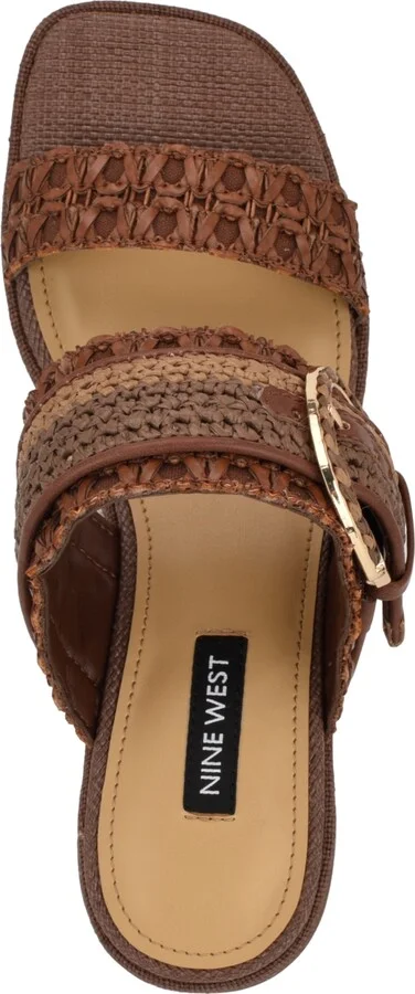 Nine West Women's Ebels Woven Block Heel Sandals - Image 4