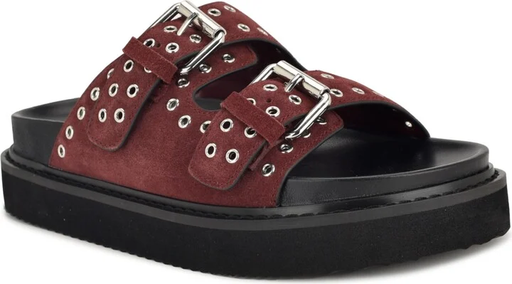 Nine West Women's Eleny Double Band Flatform Sandals