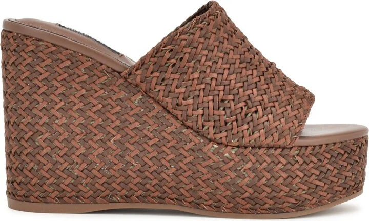Nine West Women's Everie Woven High Platform Wedge Sandals - Image 2