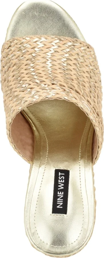 Nine West Women's Everie Woven High Platform Wedge Sandals - Image 8