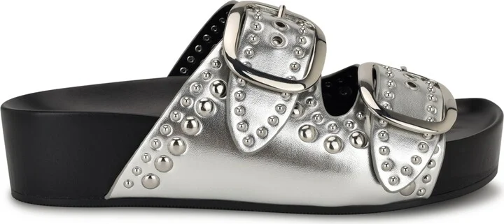 Nine West Women's Flinne Studded Double Buckle Sandals - Image 2