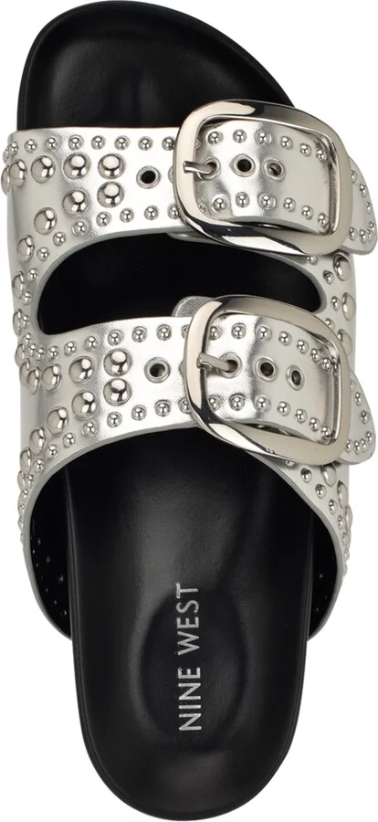 Nine West Women's Flinne Studded Double Buckle Sandals - Image 4