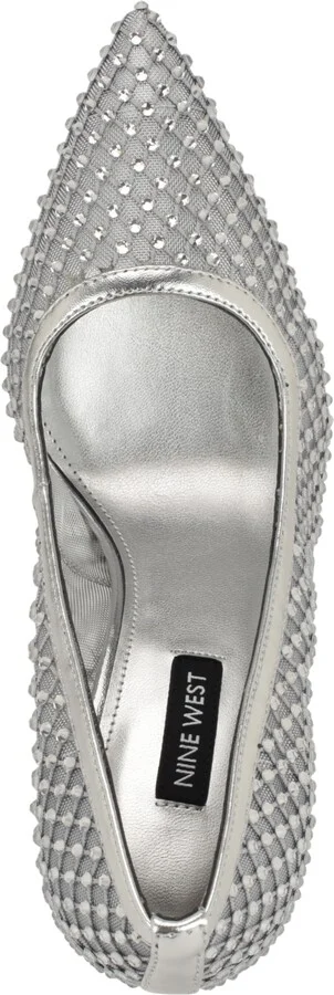 Nine West Women's Fresh Rhinestone Mesh Stiletto Pumps - Image 4