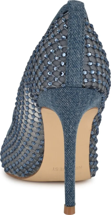 Nine West Women's Fresh Rhinestone Mesh Stiletto Pumps - Image 7