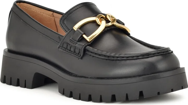 Nine West Women's Gables Chain Bit Lug Loafers