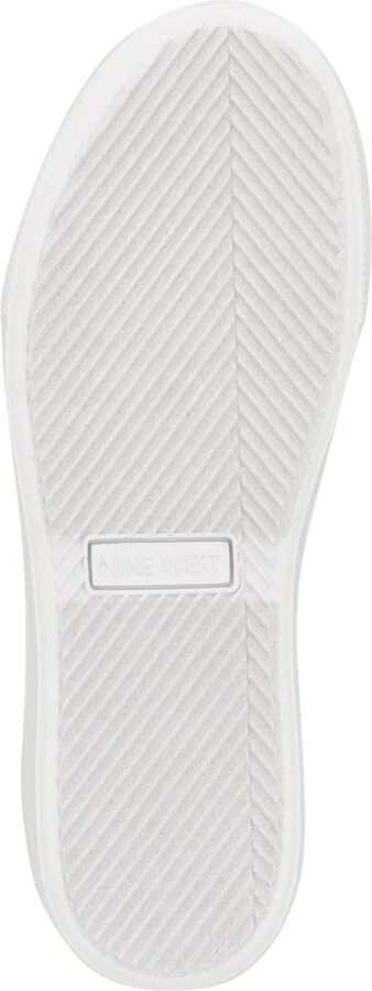 Nine West Women's Gatspy Lace-Up Platform Sneakers - White/Gold - Image 5
