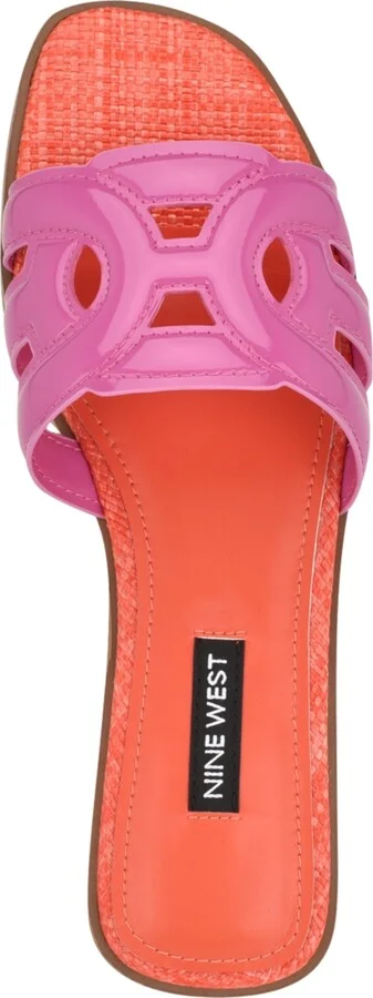 Nine West Women's Geena Cutout Flat Slip-On Sandals - Image 4