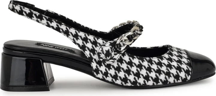 Nine West Women's Geko Block Heel Dress Slingback Pumps - Image 6