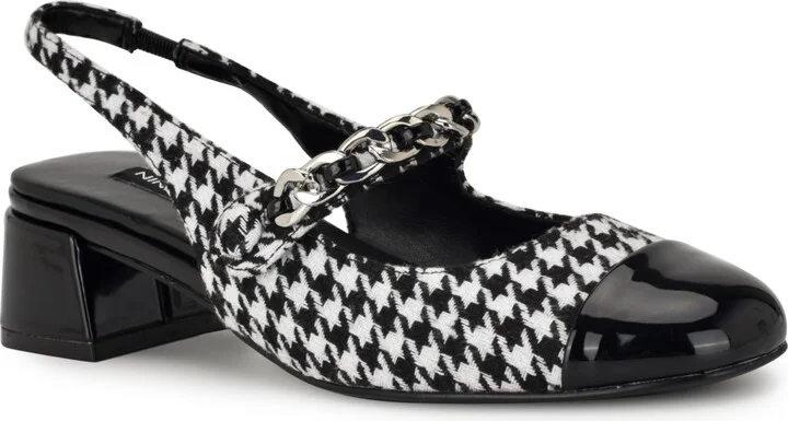 Nine West Women's Geko Block Heel Dress Slingback Pumps - Image 7