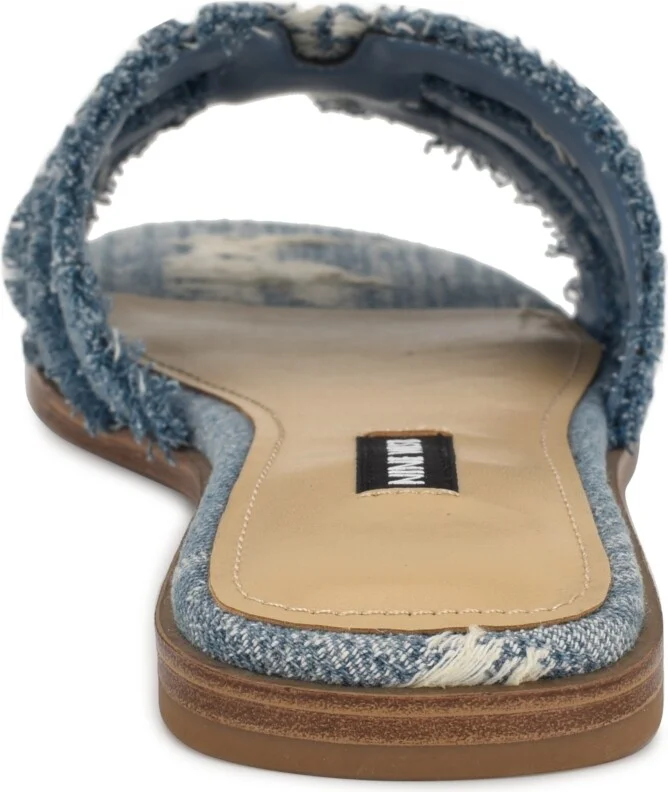 Nine West Women's Germanny Frayed Flat Slide Sandals - Image 3