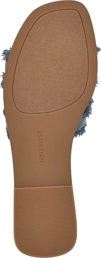 Nine West Women's Germanny Frayed Flat Slide Sandals - Image 5