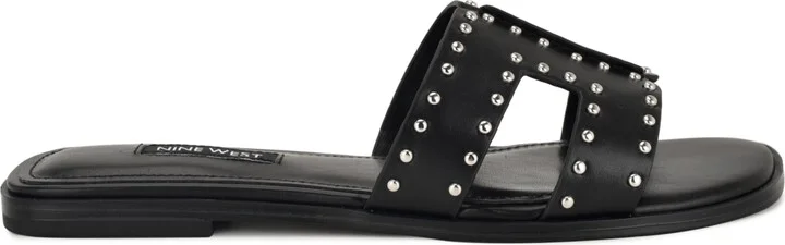 Nine West Women's Giny Cutout Flat Slide Sandals - Image 10