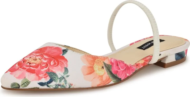White Summer Blooms Print Multi 140
