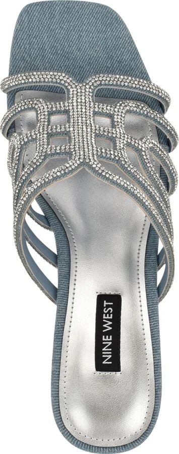 Nine West Women's Grassa Embellished Block Heel Dress Sandals - Image 4
