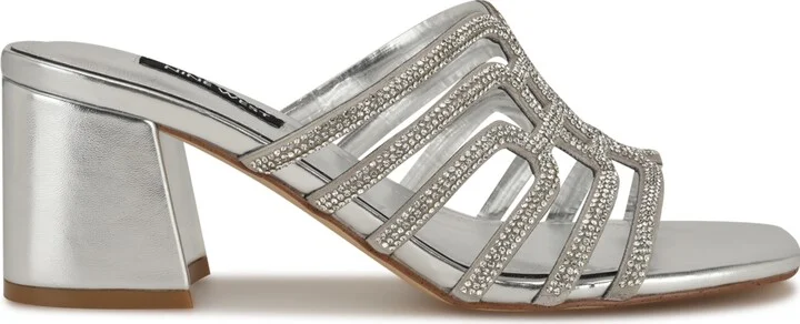 Nine West Women's Grassa Embellished Block Heel Dress Sandals - Image 7