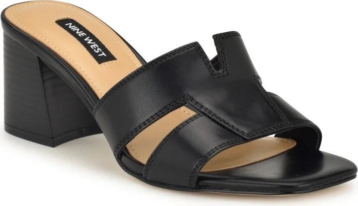 Nine West Women's Griselda Block Heel Slip-On Dress Sandals