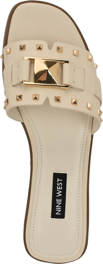 Nine West Women's Griyen Studded Flat Slide Sandals - Image 4