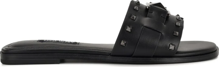 Nine West Women's Griyen Studded Flat Slide Sandals - Image 6