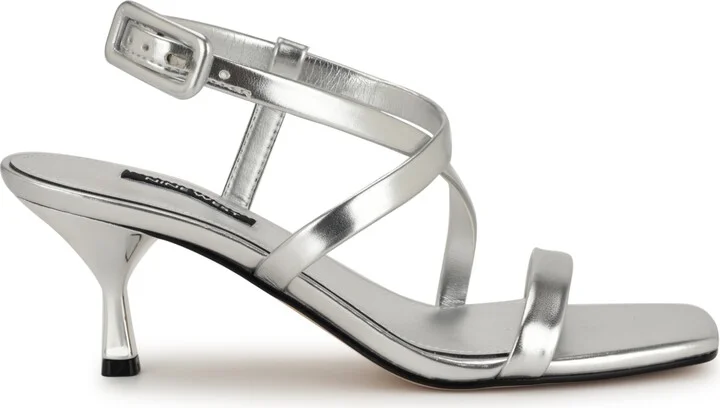 Nine West Women's Hanni Strappy Square Toe Kitten Heel Sandals - Image 2