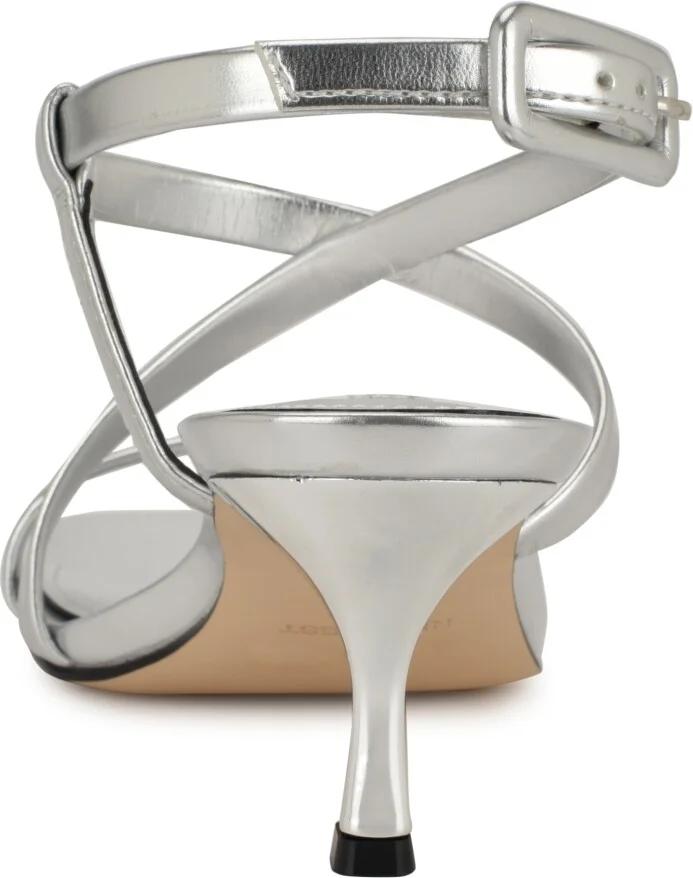 Nine West Women's Hanni Strappy Square Toe Kitten Heel Sandals - Image 3