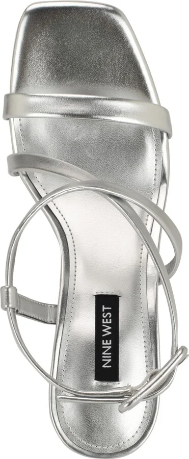 Nine West Women's Hanni Strappy Square Toe Kitten Heel Sandals - Image 4