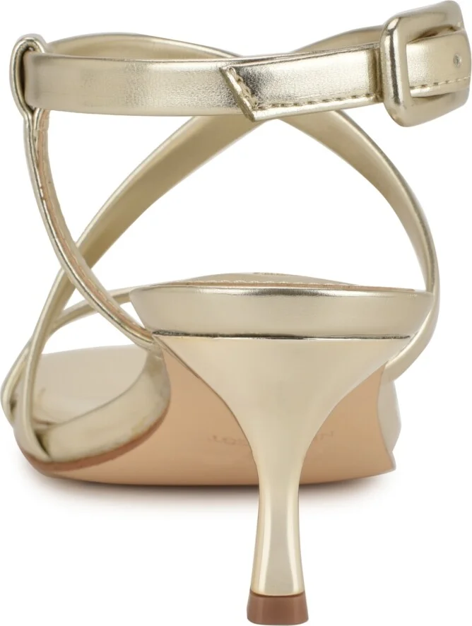 Nine West Women's Hanni Strappy Square Toe Kitten Heel Sandals - Image 7