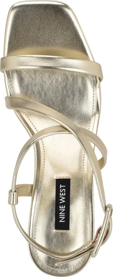 Nine West Women's Hanni Strappy Square Toe Kitten Heel Sandals - Image 8