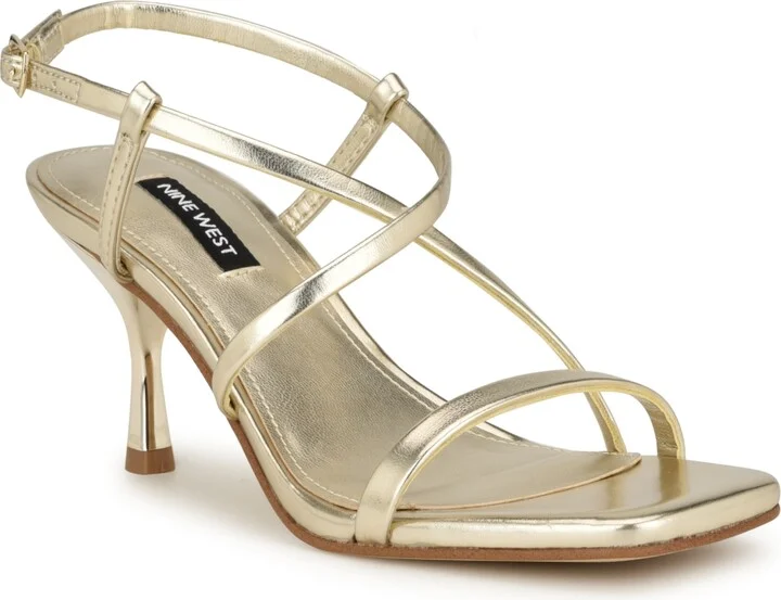 Nine West Women's Haya Strappy Square Toe Dress Sandals