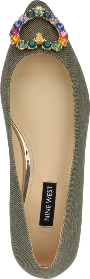 Nine West Women's Hearts Rhinestone Pointy Toe Flats - Image 4