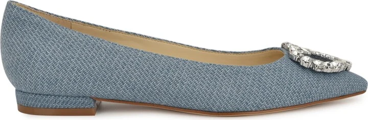 Nine West Women's Hearts Rhinestone Pointy Toe Flats - Image 6