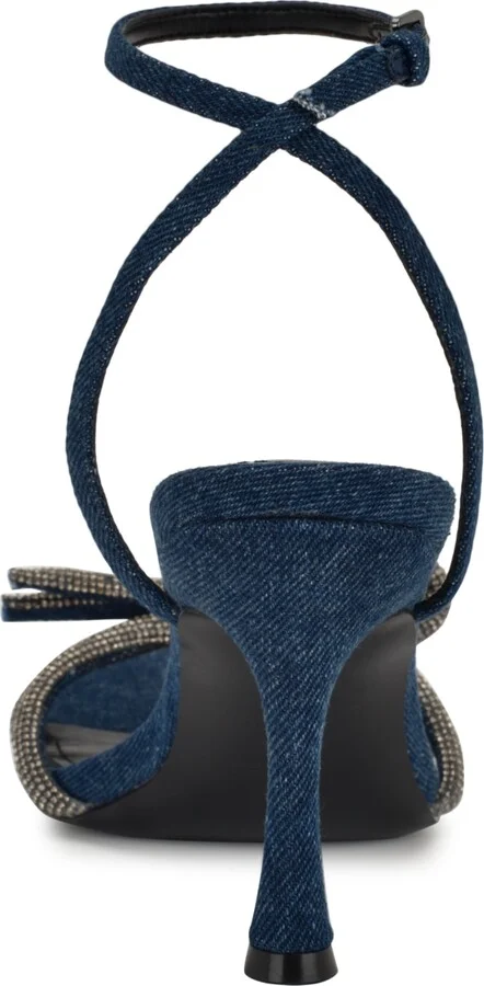 Nine West Women's Ivid Square Toe Tapered Heel Dress Sandals - Image 7