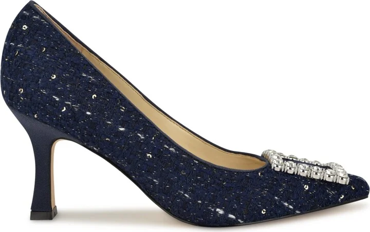 Nine West Women's Jaquee Pointy Toe Embellished Dress Pumps - Image 2
