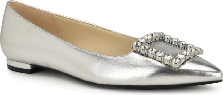 Nine West Women's Jesike Buckle Slip-On Flats