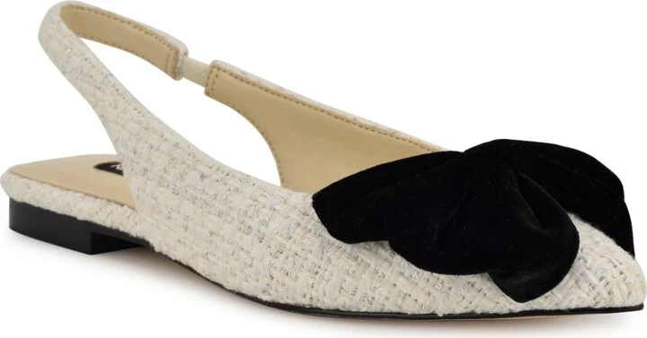 Nine West Women's Junnie Bow Slingback Dress Flats
