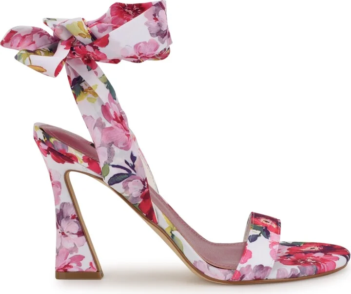 Nine West Women's Kelsie Ankle Wrap Sculpted Heel Sandals - Image 2