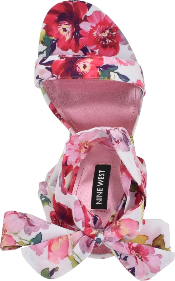 Nine West Women's Kelsie Ankle Wrap Sculpted Heel Sandals - Image 4