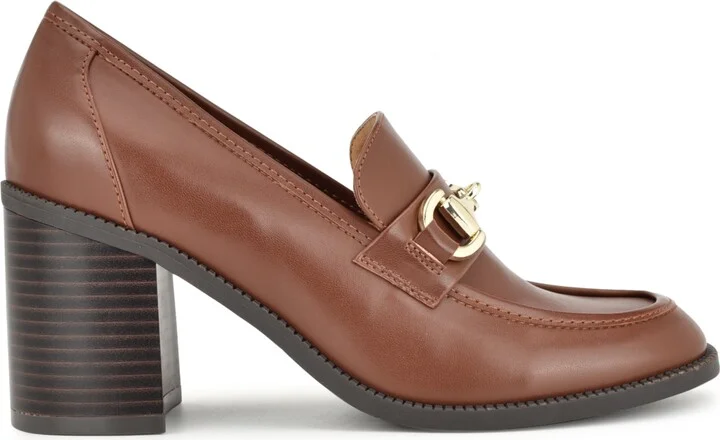 Nine West Women's Koolo Bit Slip-On Block Heel Loafers - Black/Cream - Image 7