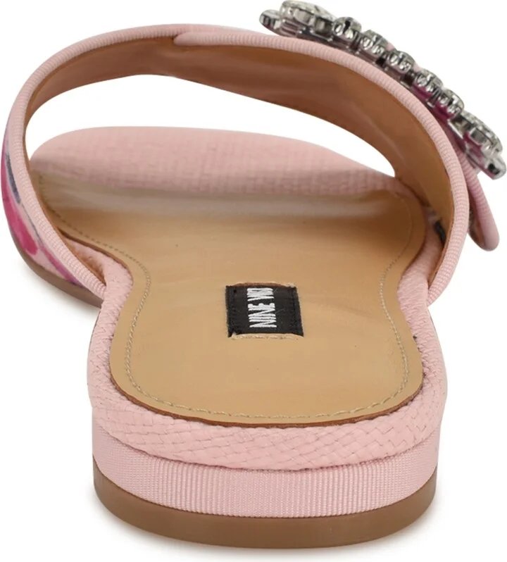 Nine West Women's Laniey Embellished Flat Slide Sandals - Image 7