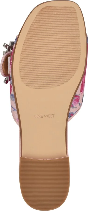 Nine West Women's Laniey Embellished Flat Slide Sandals - Image 9