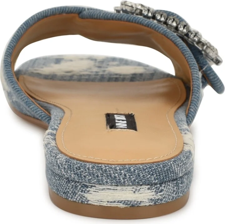 Nine West Women's Laniey Embellished Flat Slide Sandals - Image 11