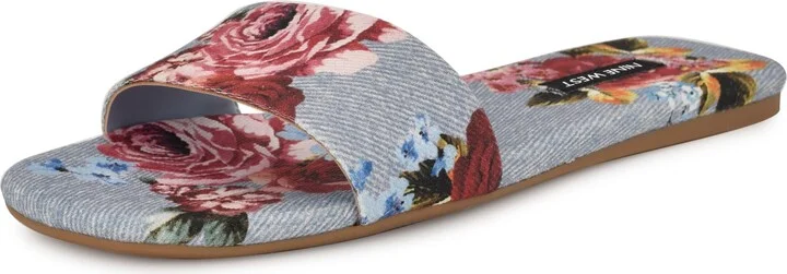 Blue Scattered Rose Denim Multi 451