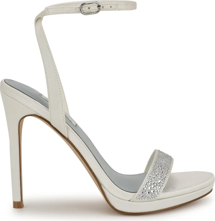 Nine West Women's Loola Bridal Satin High Stiletto Sandals - Image 2