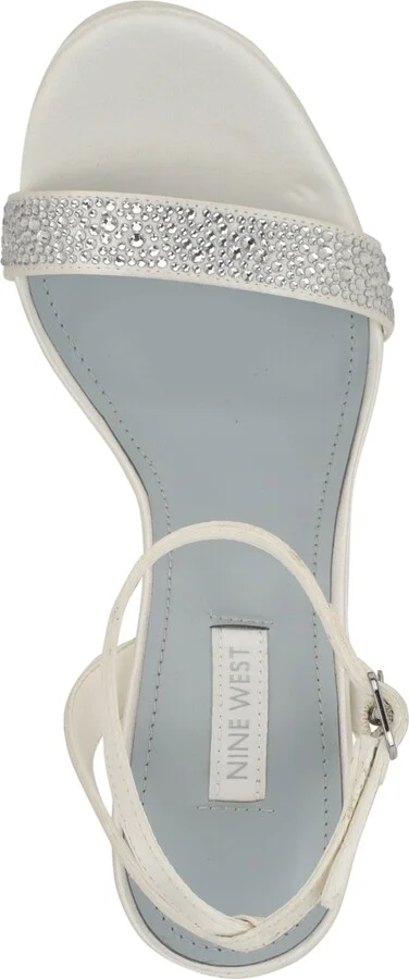 Nine West Women's Loola Bridal Satin High Stiletto Sandals - Image 4