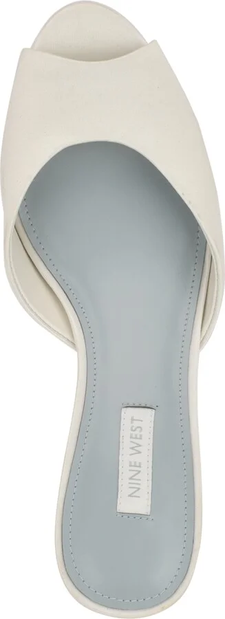Nine West Women's Luvlie Bridal Satin Peep Toe Kitten Heel Pumps - Image 4