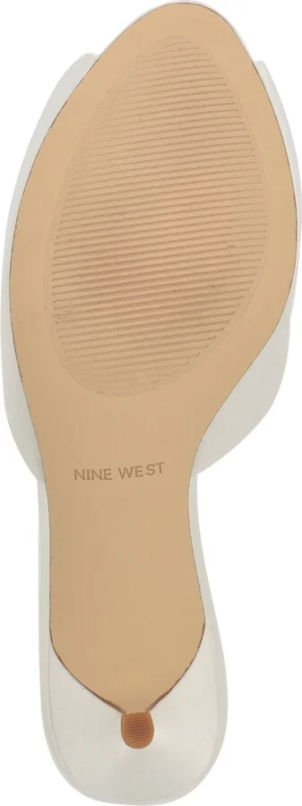 Nine West Women's Luvlie Bridal Satin Peep Toe Kitten Heel Pumps - Image 5