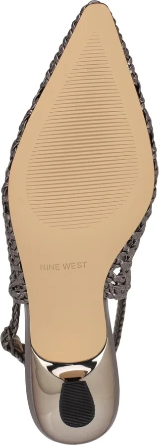 Nine West Women's Madalene Woven Slingback Kitten Heel Pumps - Image 5