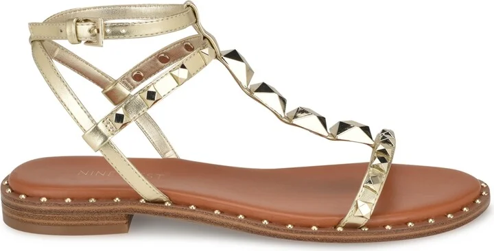 Nine West Women's Marcila Studded Strappy Flat Sandals - Image 2